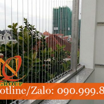 Cáp bọc nhựa làm giàn phơi thông minh