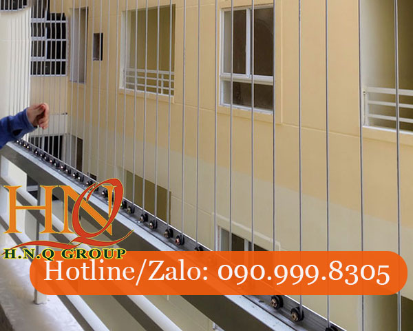 Cáp bọc nhựa làm giàn phơi thông minh